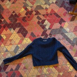 Navy Cable Knit Sweater